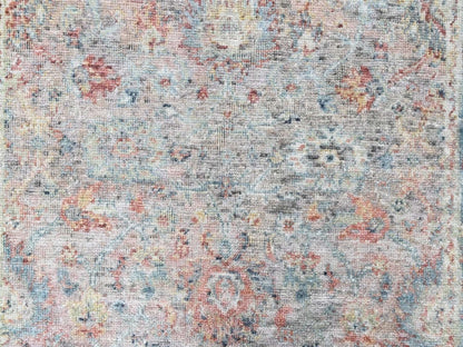 Pink 3'0" x 4'11" Oushak And Peshawar Hand knotted Wool Rug - Sku: O010466