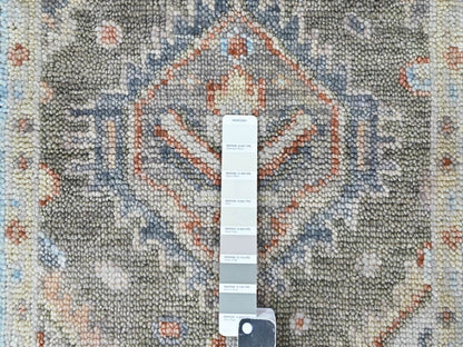 Oushak Oushak hand-knotted wool rug in Green & Ivory, 2' x 3' — SKU O010468 (view 3)