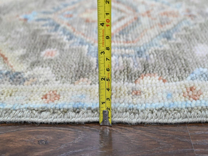 Green 2'0" x 3'0" Oushak And Peshawar Hand knotted Wool Rug - Sku: O010468