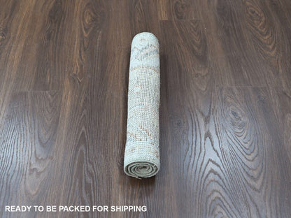Green 2'0" x 3'0" Oushak And Peshawar Hand knotted Wool Rug - Sku: O010469