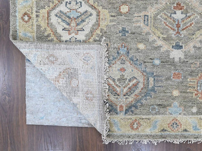 Green 8'0" x 9'9" Oushak And Peshawar Hand knotted Wool Rug - Sku: O010470