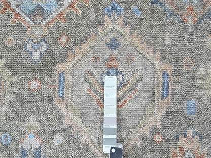 Green 9'11" x 13'8" Oushak And Peshawar Hand knotted Wool Rug - Sku: O010472
