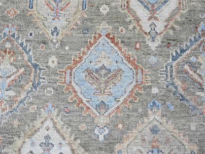 Green 9'11" x 13'8" Oushak And Peshawar Hand knotted Wool Rug - Sku: O010472