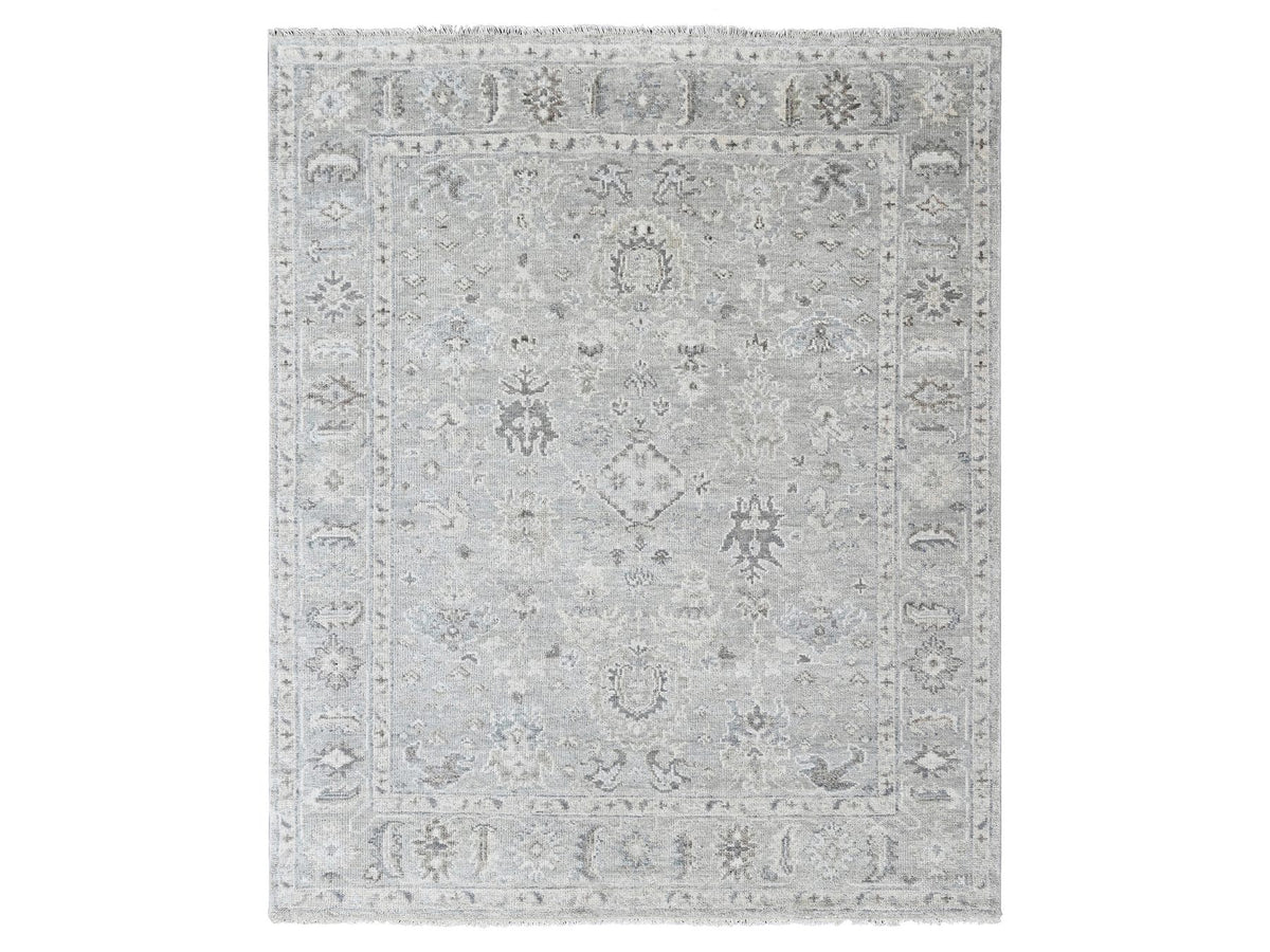 Oushak Oushak hand-knotted wool rug in Gray, 8'1" x 9'11" — SKU O010486