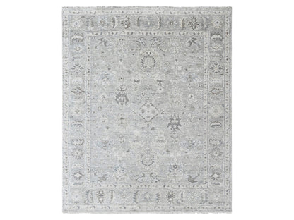 Oushak Oushak hand-knotted wool rug in Gray, 8'1" x 9'11" — SKU O010486