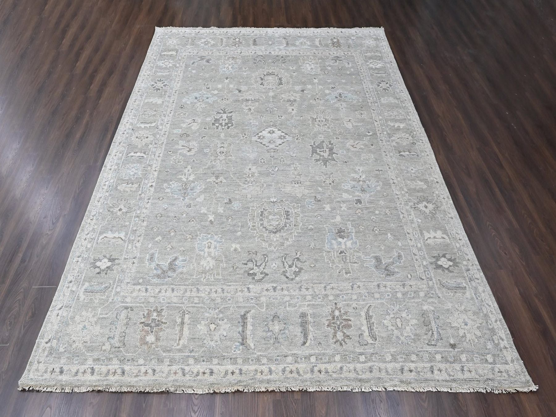 Oushak Oushak hand-knotted wool rug in Gray, 11'9" x 14'9" — SKU O010488 (view 2)