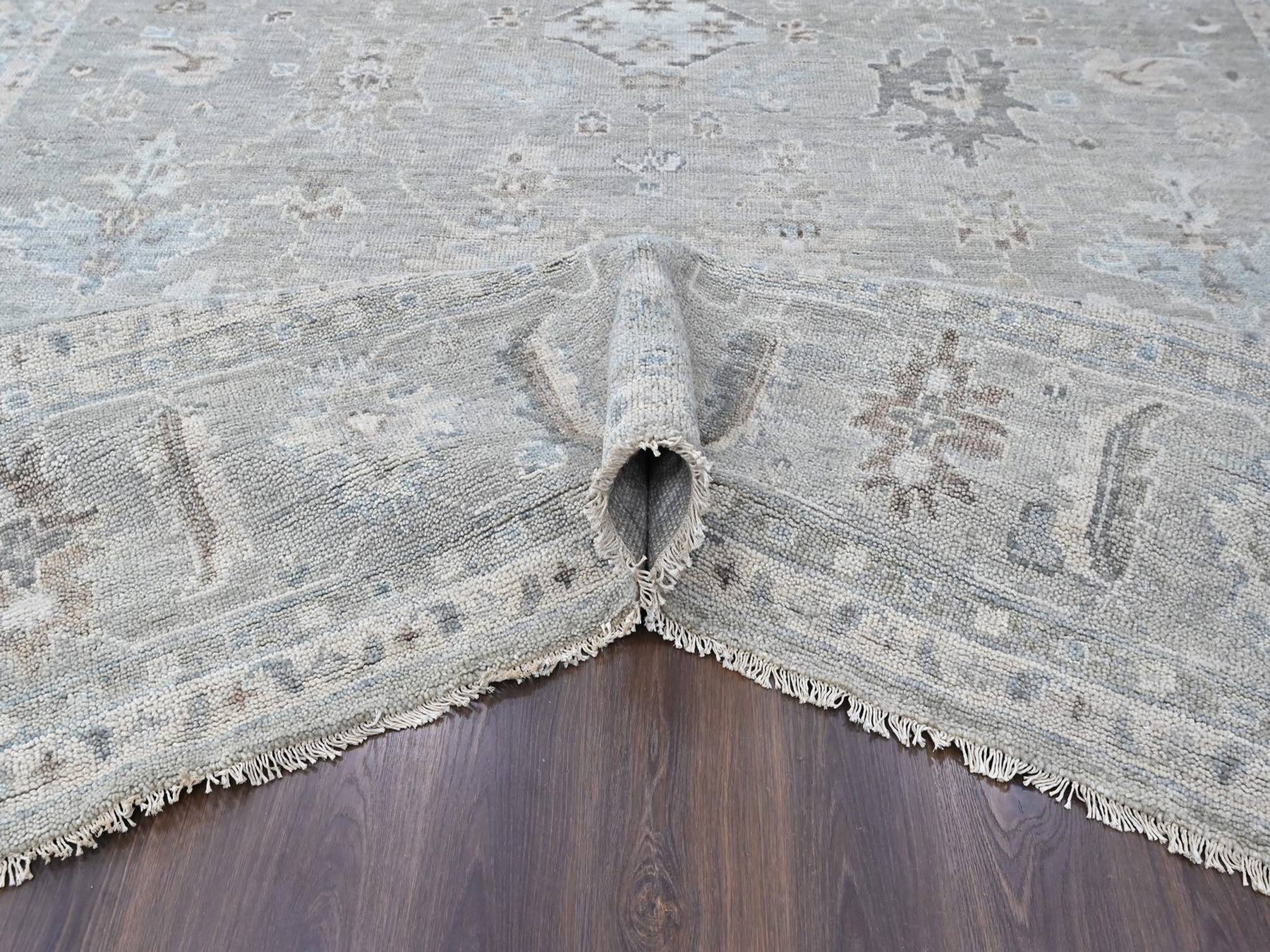 Oushak Oushak hand-knotted wool rug in Gray, 11'9" x 14'9" — SKU O010488 (view 5)