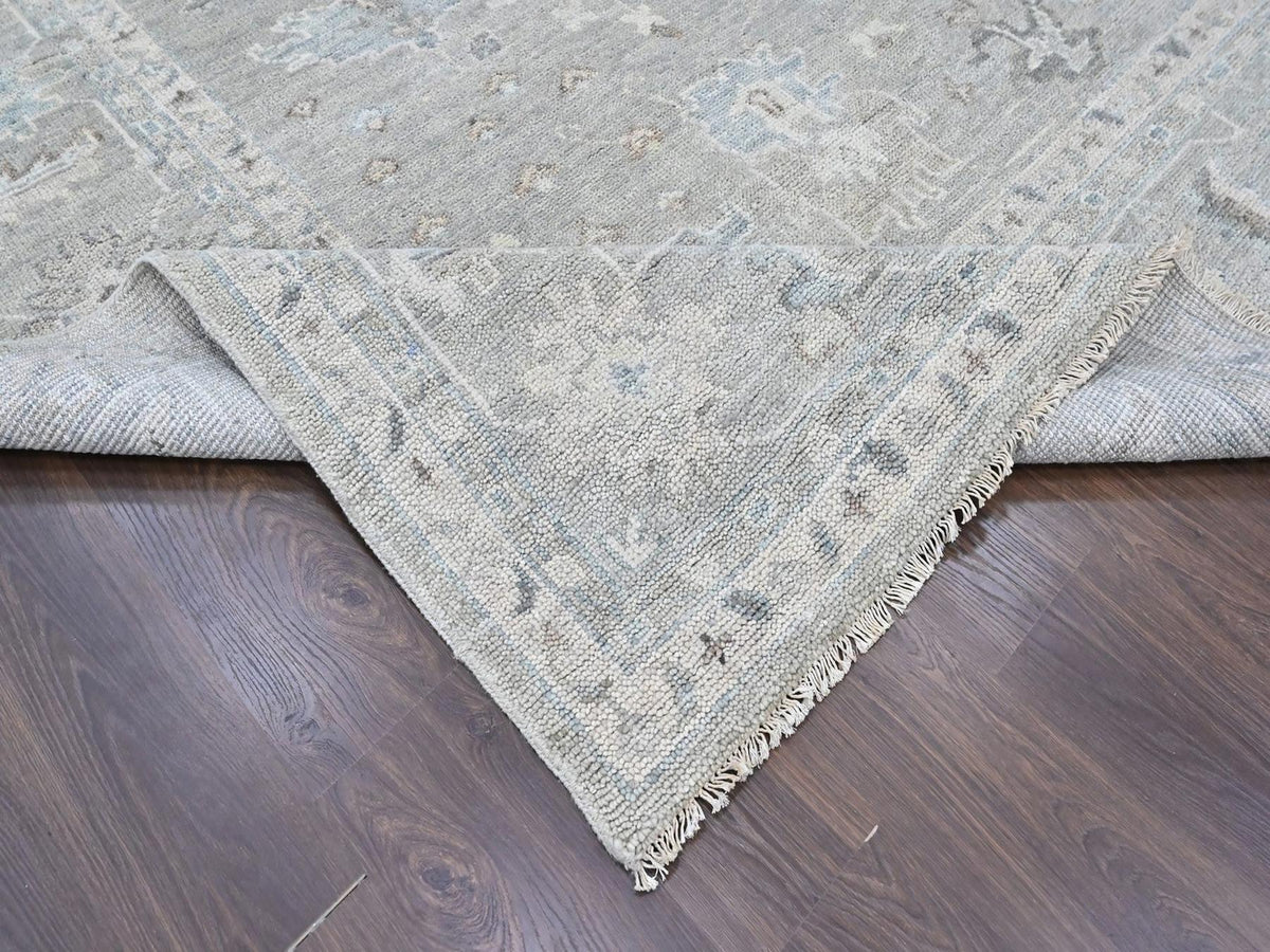 Oushak Oushak hand-knotted wool rug in Gray, 11'9" x 14'9" — SKU O010488 (view 6)
