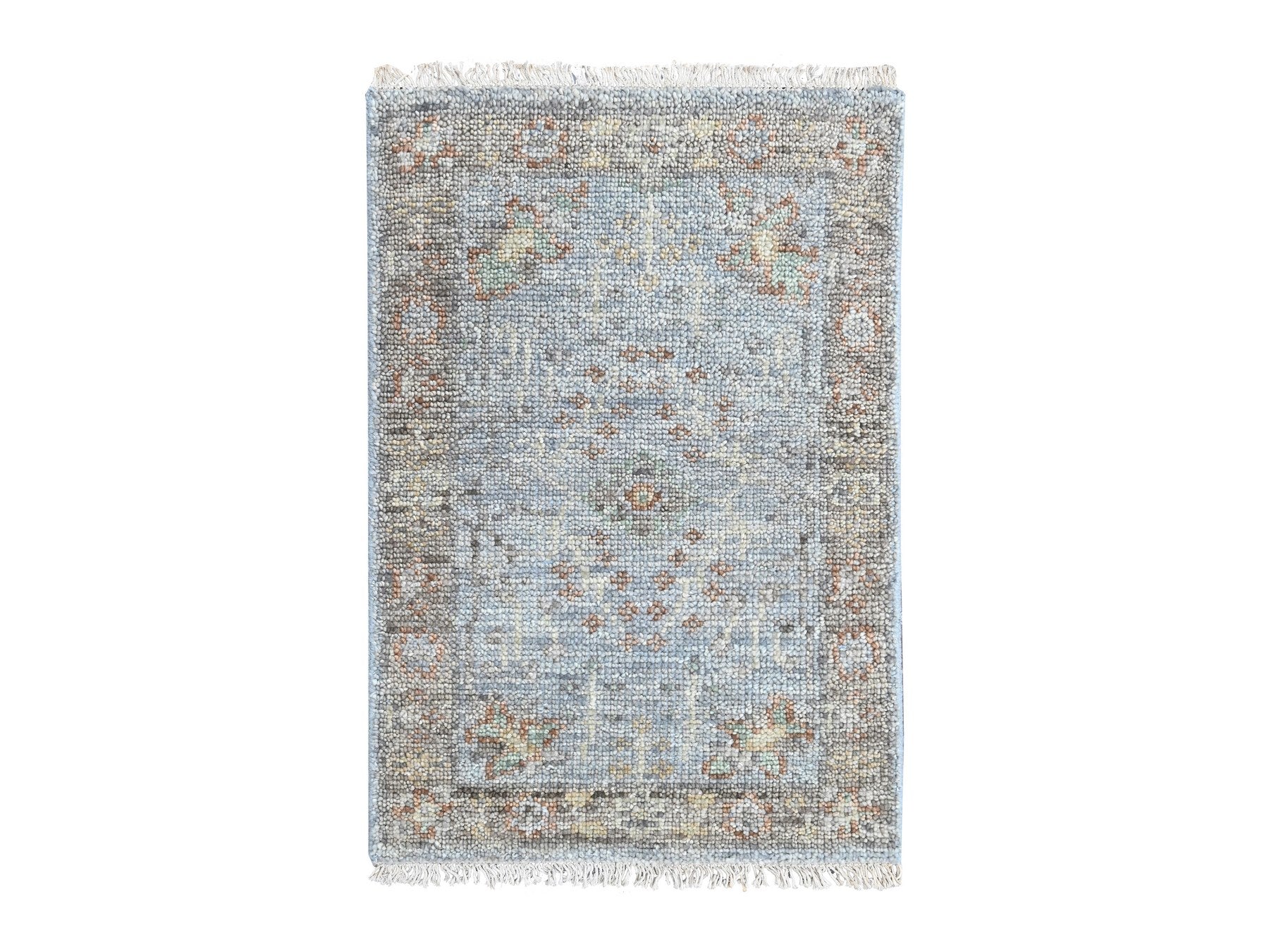 Oushak Oushak hand-knotted wool rug in Gray & Brown, 2' x 3' — SKU O010489