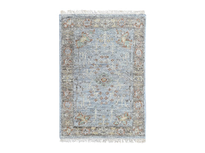 Oushak Oushak hand-knotted wool rug in Gray & Brown, 2' x 3' — SKU O010489