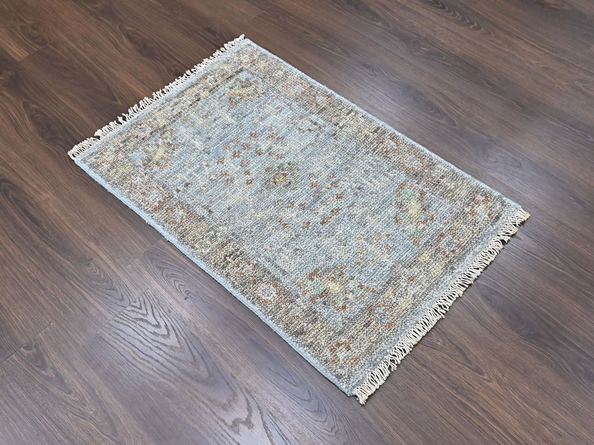 Oushak Oushak hand-knotted wool rug in Gray & Brown, 2' x 3' — SKU O010489 (view 2)