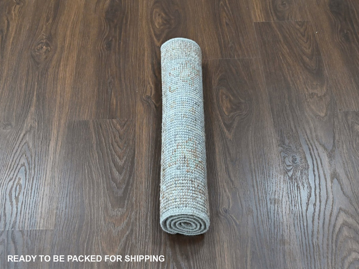 Oushak Oushak hand-knotted wool rug in Gray & Brown, 2' x 3' — SKU O010489 (view 5)