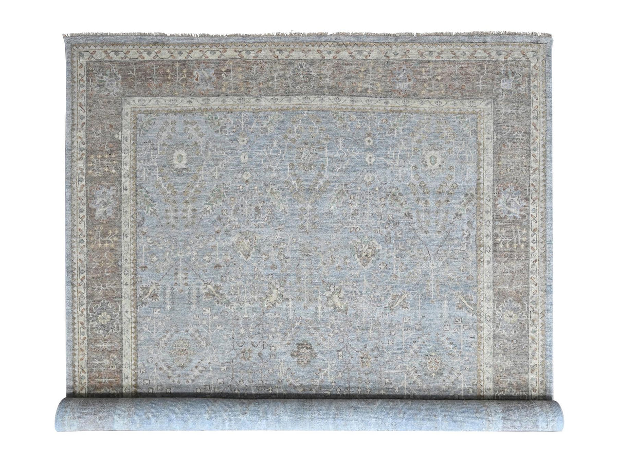 Oushak Oushak hand-knotted wool rug in Gray & Brown, 11'10" x 14'9" — SKU O010493