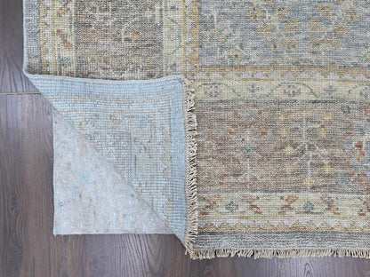 Oushak Oushak hand-knotted wool rug in Gray & Brown, 11'10" x 14'9" — SKU O010493 (view 4)