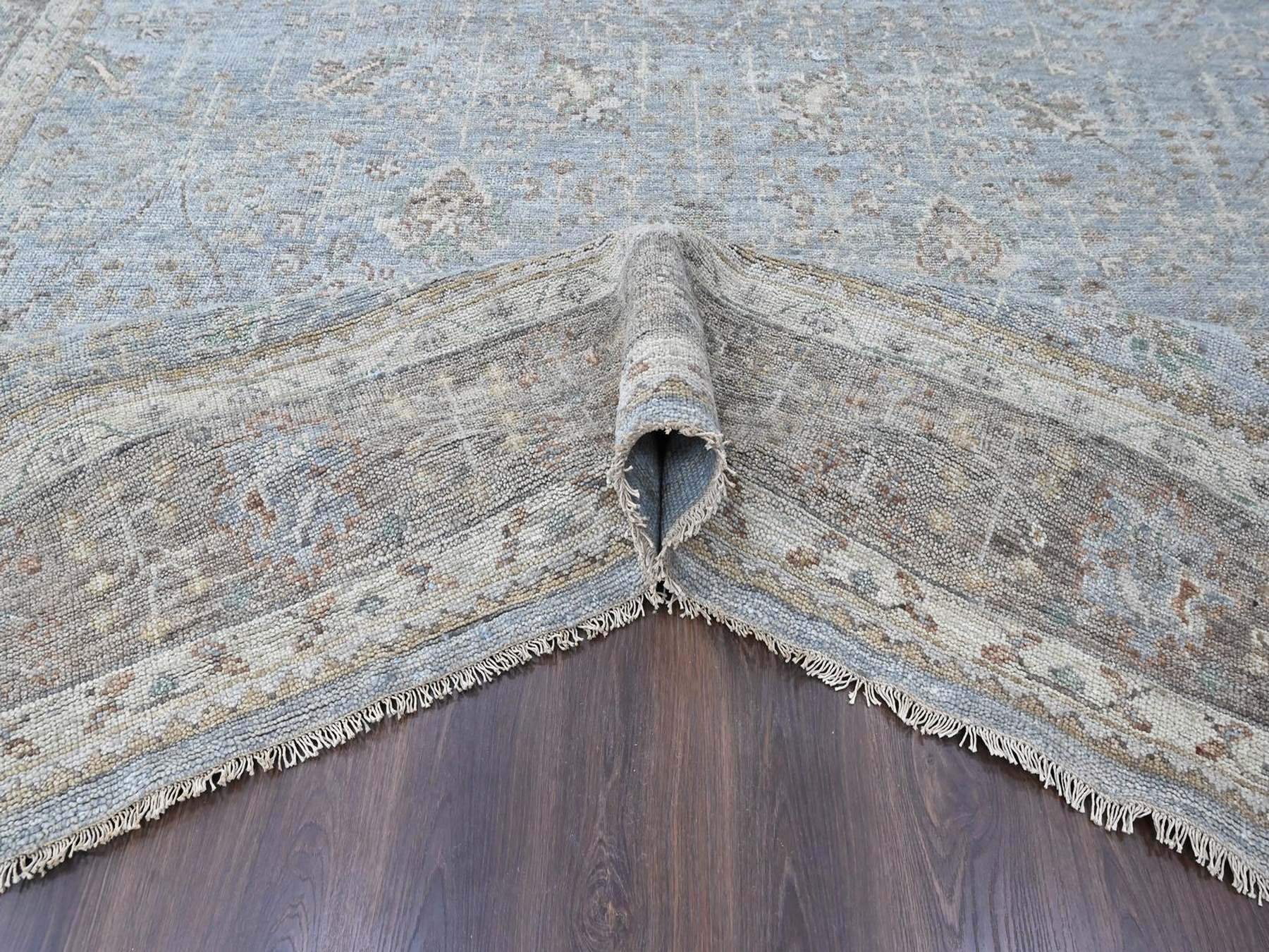 Oushak Oushak hand-knotted wool rug in Gray & Brown, 11'10" x 14'9" — SKU O010493 (view 5)