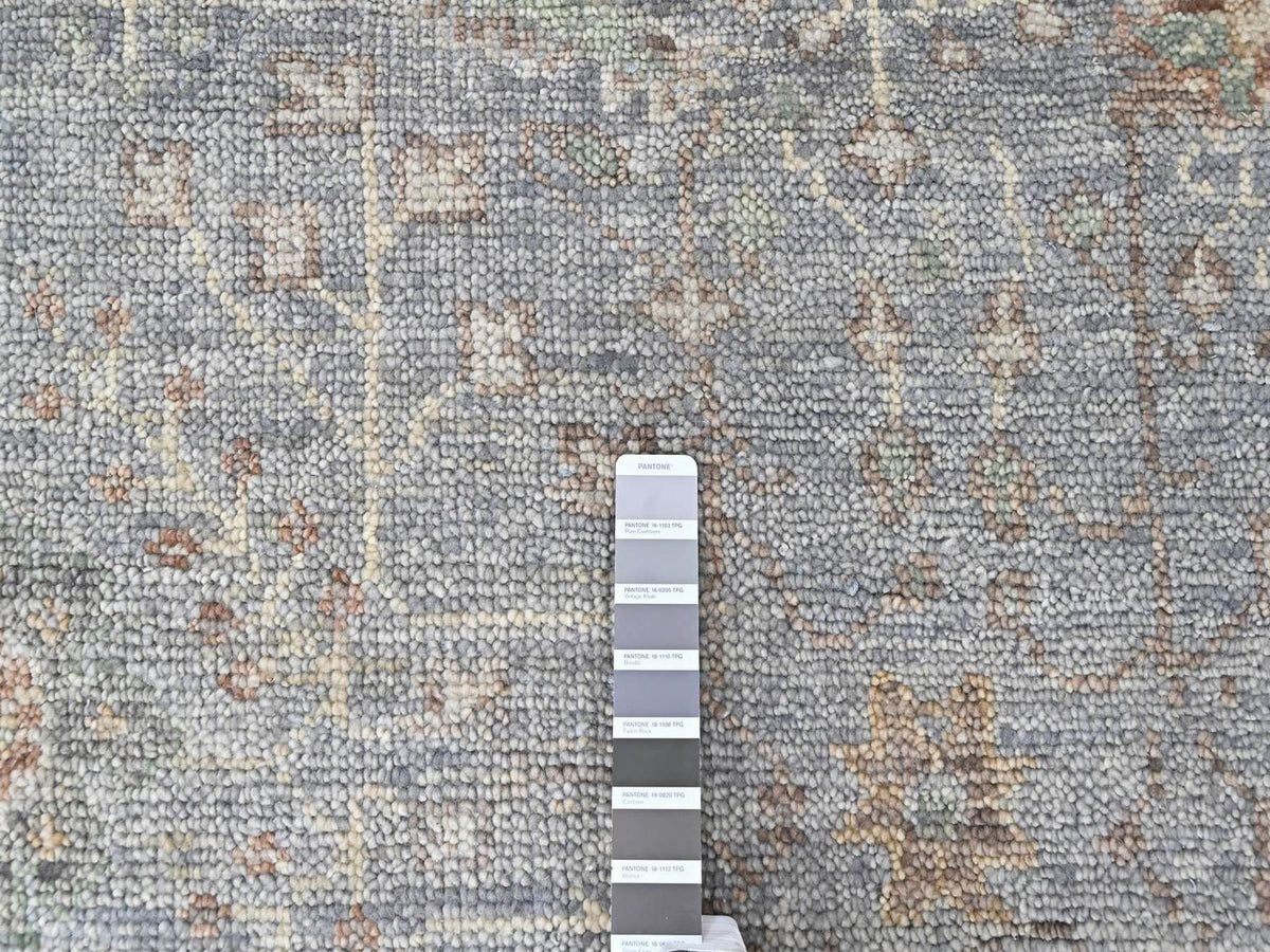 Oushak Oushak hand-knotted wool rug in Gray & Brown, 11'10" x 14'9" — SKU O010493 (view 7)