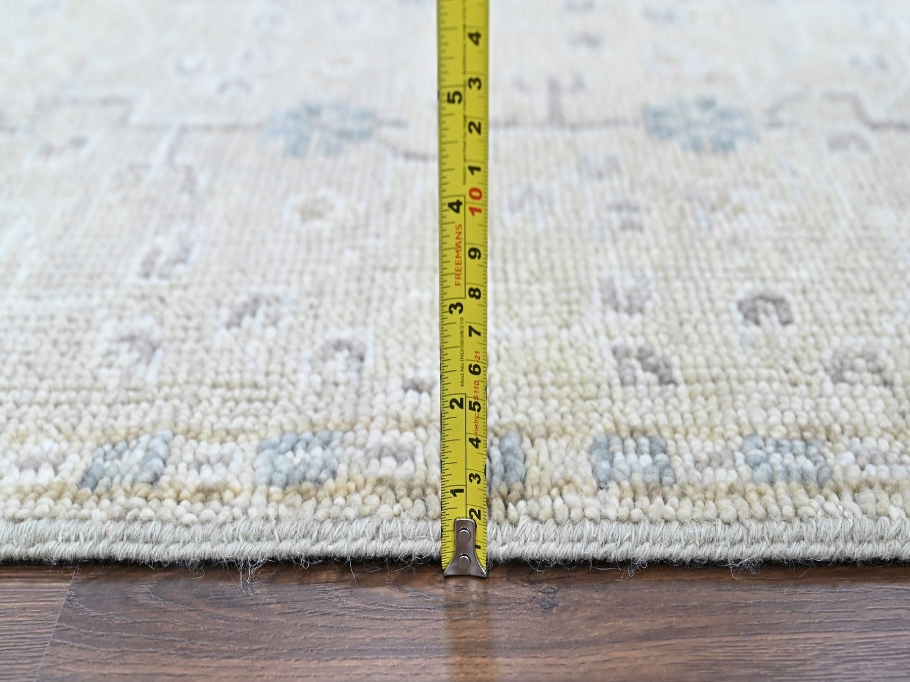 Khotan Khotan hand-knotted wool rug in Green & Gray, 2' x 2'11" — SKU O010497 (view 6)