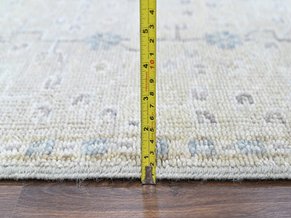 Khotan Khotan hand-knotted wool rug in Green & Gray, 2' x 2'11" — SKU O010497 (view 6)