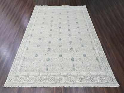 Green 11'11" x 14'11" Khotan and Samarkand Hand knotted Wool Rug - Sku: O010501