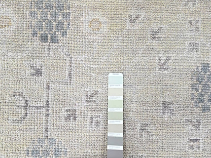 Green 11'11" x 14'11" Khotan and Samarkand Hand knotted Wool Rug - Sku: O010501