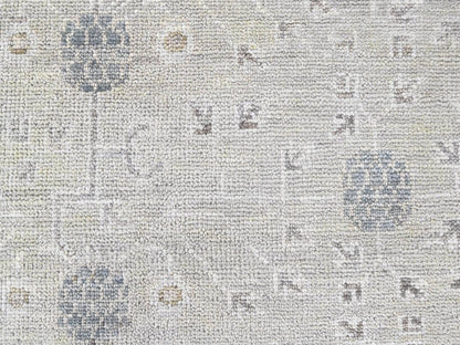 Green 11'11" x 14'11" Khotan and Samarkand Hand knotted Wool Rug - Sku: O010501