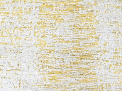 Modern / Contemporary hand-knotted wool/silk runner in Yellow, 2'7" x 6'1" — SKU O010509 (view 5)