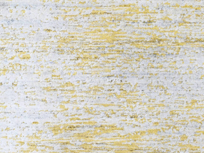 Modern / Contemporary hand-knotted wool/silk rug in Yellow, 5'11" x 9' — SKU O010510 (view 5)