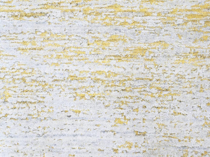 Modern / Contemporary hand-knotted wool/silk rug in Yellow, 8' x 10' — SKU O010511 (view 8)