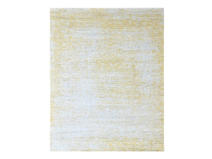 Modern / Contemporary hand-knotted wool/silk rug in Yellow, 8' x 10' — SKU O010512