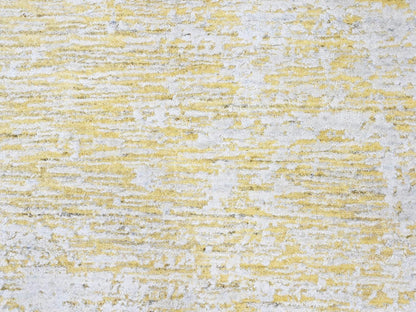 Modern / Contemporary hand-knotted wool/silk rug in Yellow, 12' x 15' — SKU O010516 (view 8)
