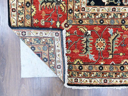 Black 12'0" x 15'2" Tribal & Geometric Hand knotted Wool Rug - Sku: O010528