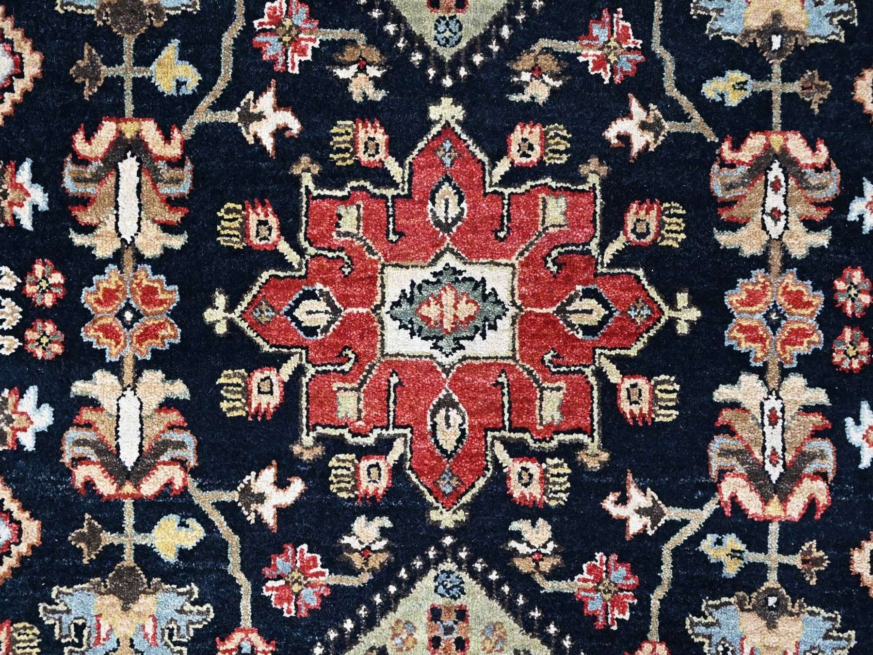 Tribal & Geometric hand-knotted wool rug in Black & Red, 12' x 15'2" — SKU O010528 (view 8)