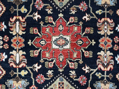 Tribal & Geometric hand-knotted wool rug in Black & Red, 12' x 15'2" — SKU O010528 (view 8)