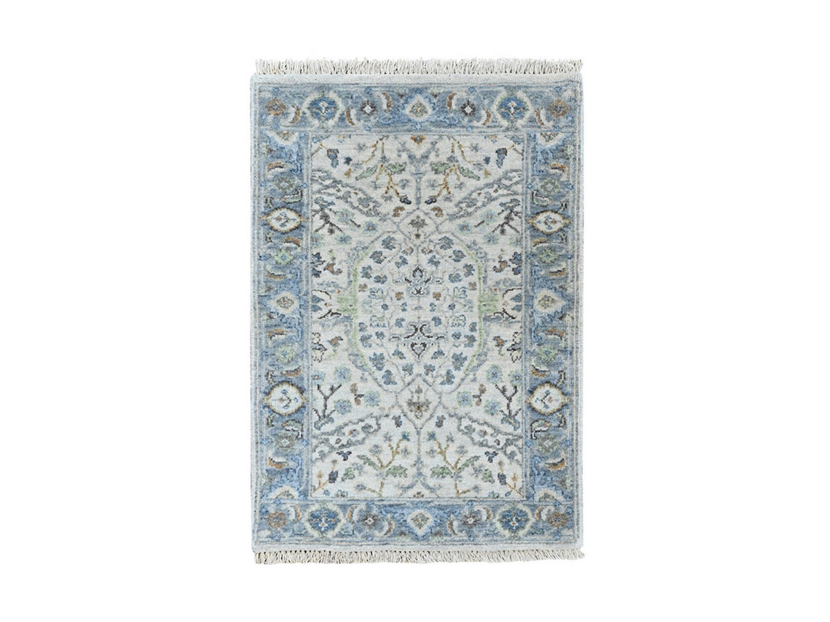 Oushak Oushak hand-knotted wool rug in Gray, 2' x 3' — SKU O010529