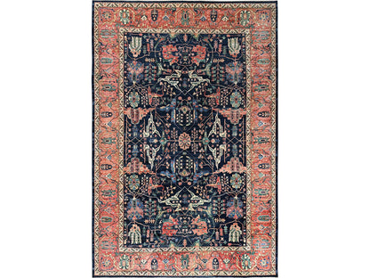 Blue 11'9" x 17'7" Tribal & Geometric Hand knotted Wool Rug - Sku: O01052