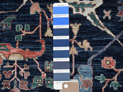 Blue 11'9" x 17'7" Tribal & Geometric Hand knotted Wool Rug - Sku: O01052