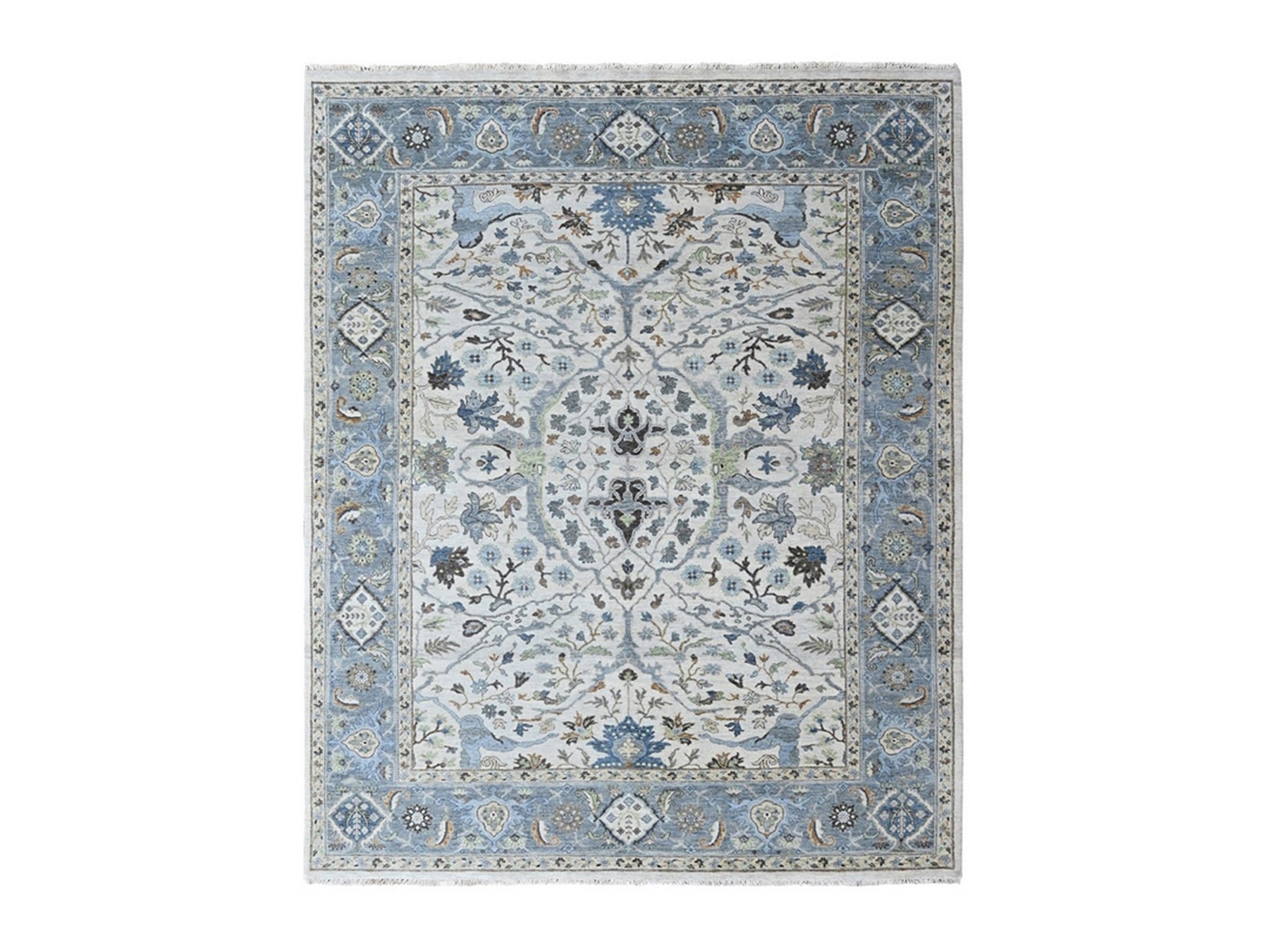 Oushak Oushak hand-knotted wool rug in Gray, 7'11" x 9'9" — SKU O010530