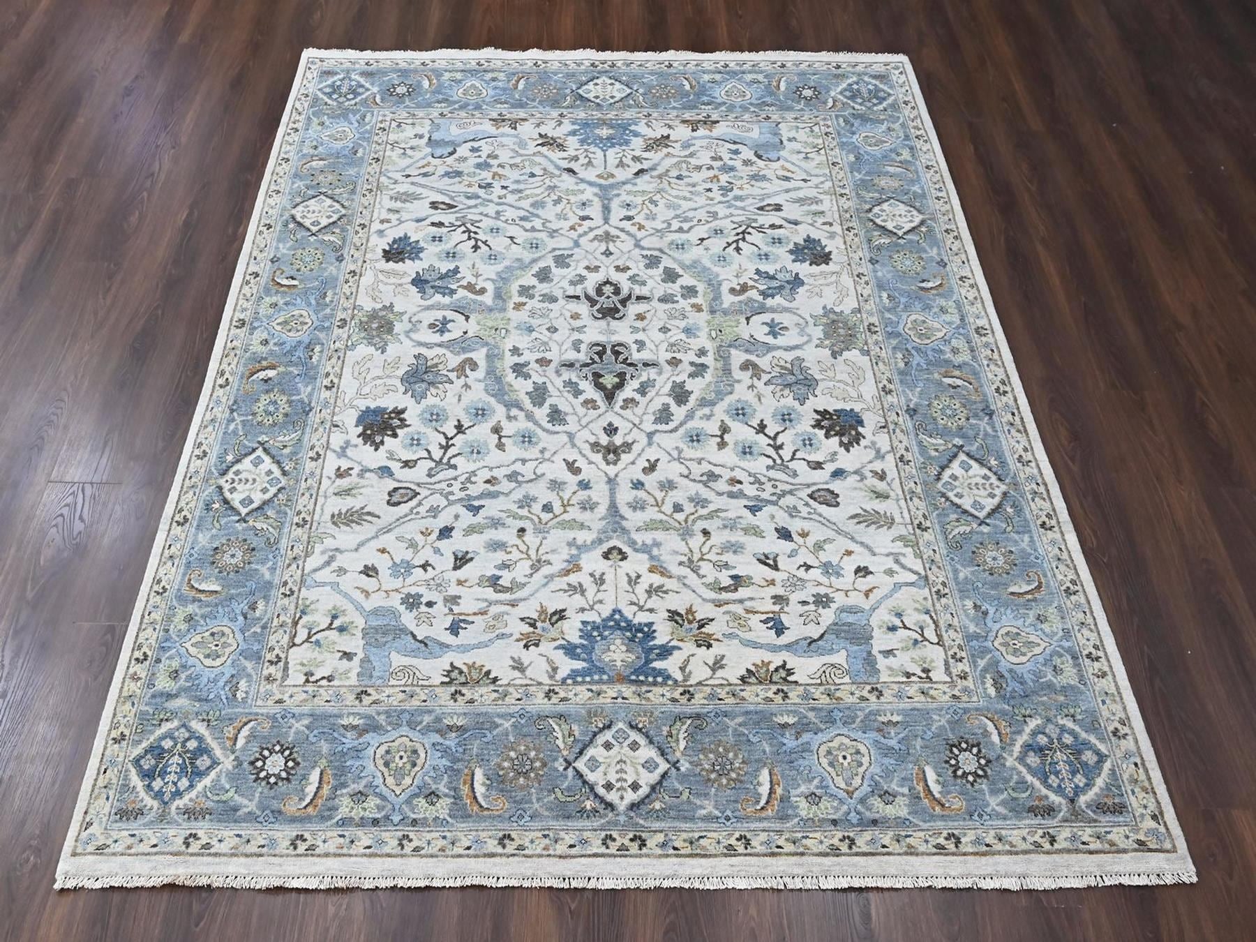 Oushak Oushak hand-knotted wool rug in Gray, 7'11" x 9'9" — SKU O010530 (view 2)