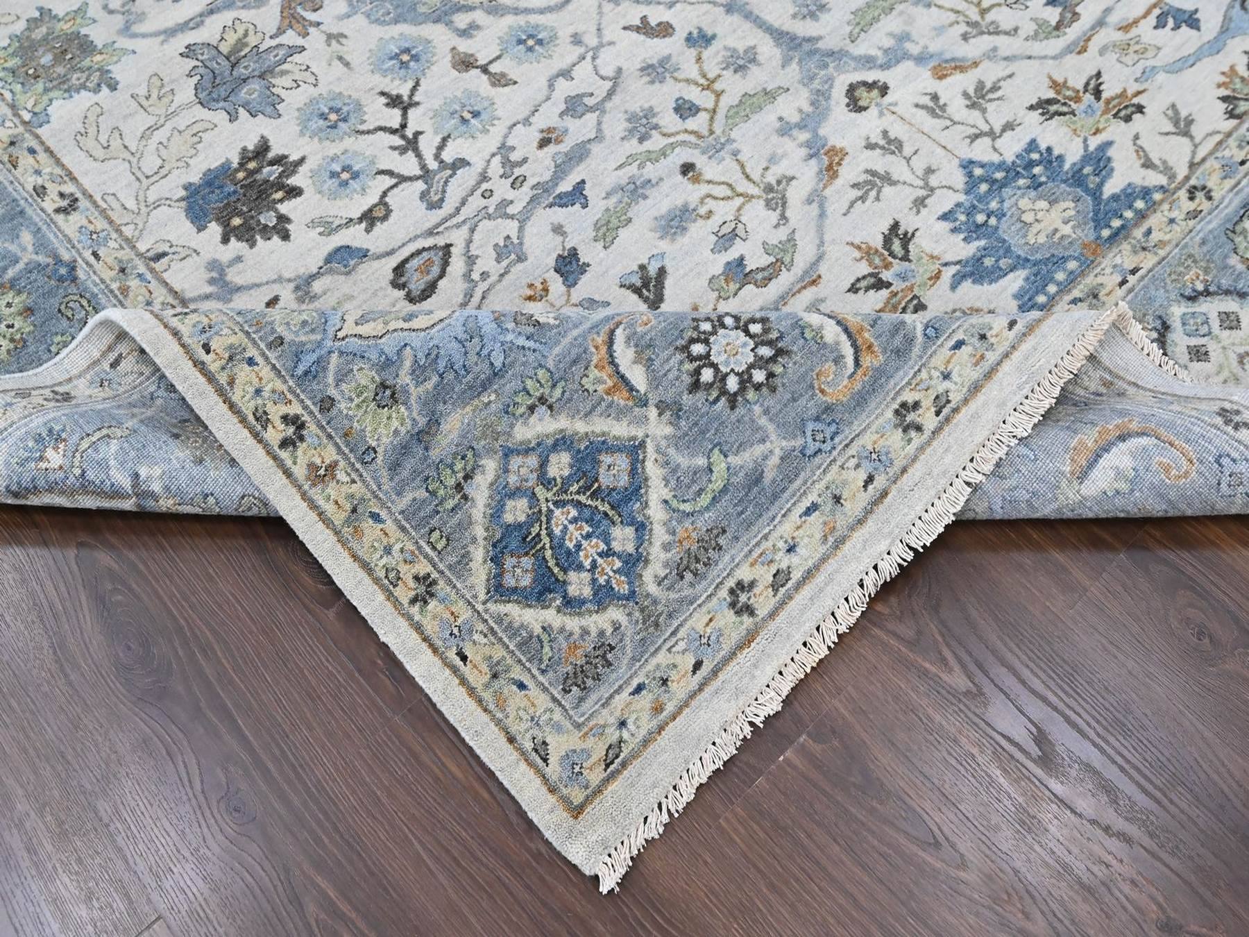 Oushak Oushak hand-knotted wool rug in Gray, 7'11" x 9'9" — SKU O010530 (view 6)