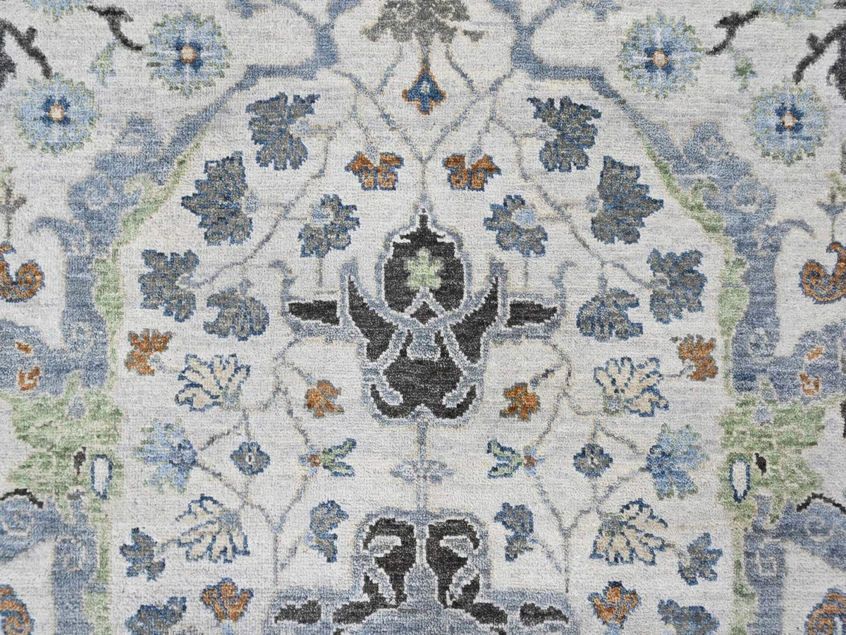 Oushak Oushak hand-knotted wool rug in Gray, 7'11" x 9'9" — SKU O010530 (view 8)