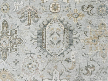 Green 9'1" x 11'11" Tribal & Geometric Hand knotted Wool Rug - Sku: O010532