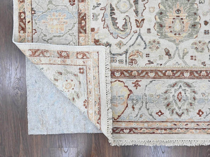 Mahal Oushak hand-knotted wool rug in Ivory & Gray, 8' x 9'9" — SKU O010534 (view 4)