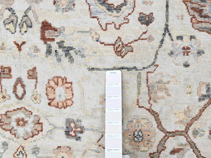 Mahal Oushak hand-knotted wool rug in Ivory & Gray, 8' x 9'9" — SKU O010534 (view 7)