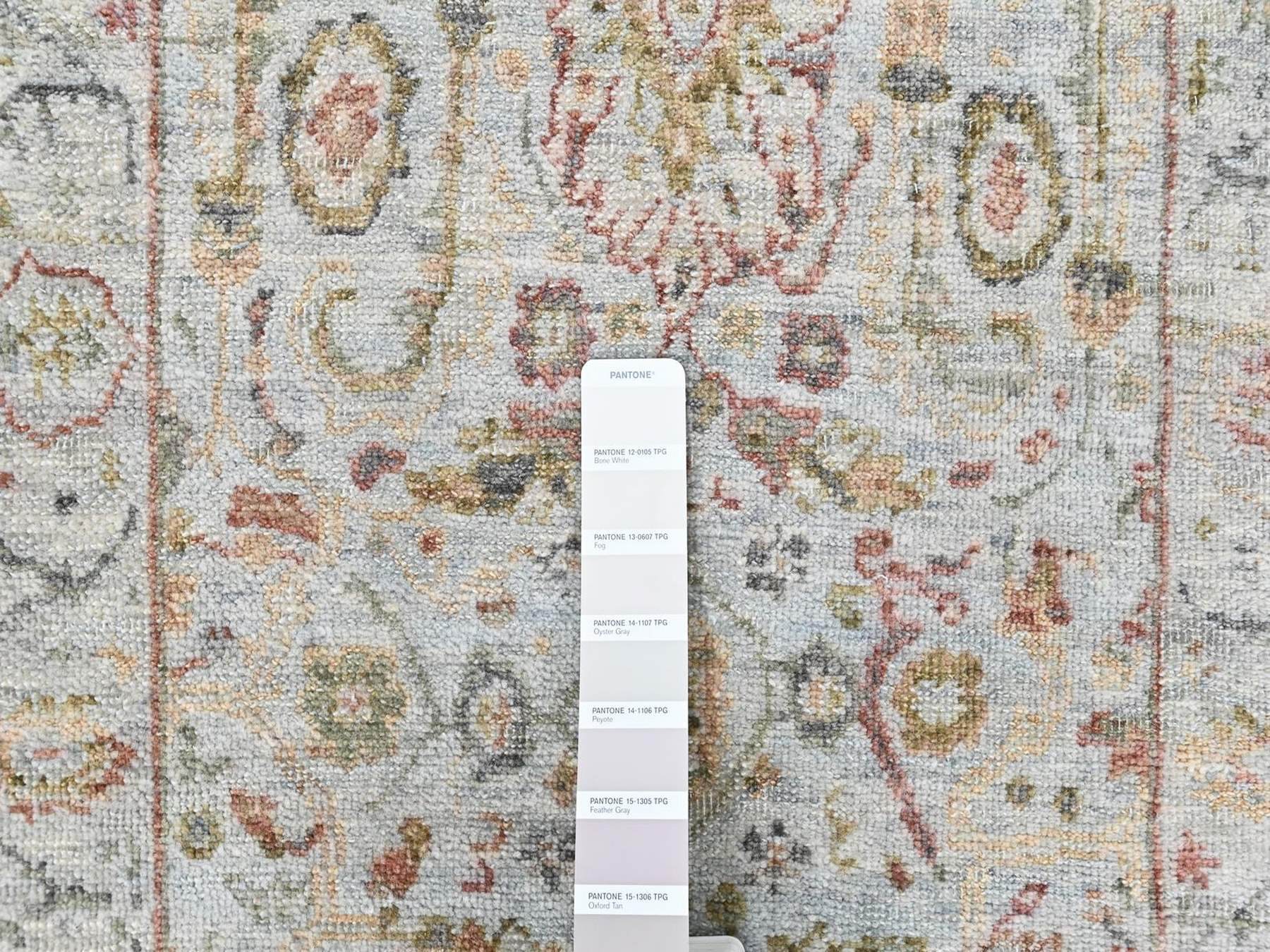 Mahal Oushak hand-knotted wool rug in Gray, 2' x 2'10" — SKU O010535 (view 3)