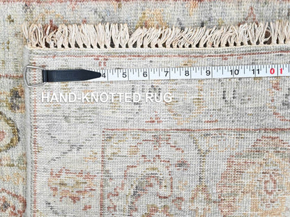 Mahal Oushak hand-knotted wool rug in Gray, 2' x 2'10" — SKU O010535 (view 7)