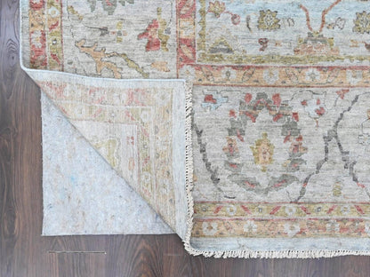 Mahal Oushak hand-knotted wool rug in Gray, 12' x 14'11" — SKU O010536 (view 4)
