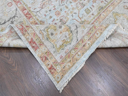 Mahal Oushak hand-knotted wool rug in Gray, 12' x 14'11" — SKU O010536 (view 6)