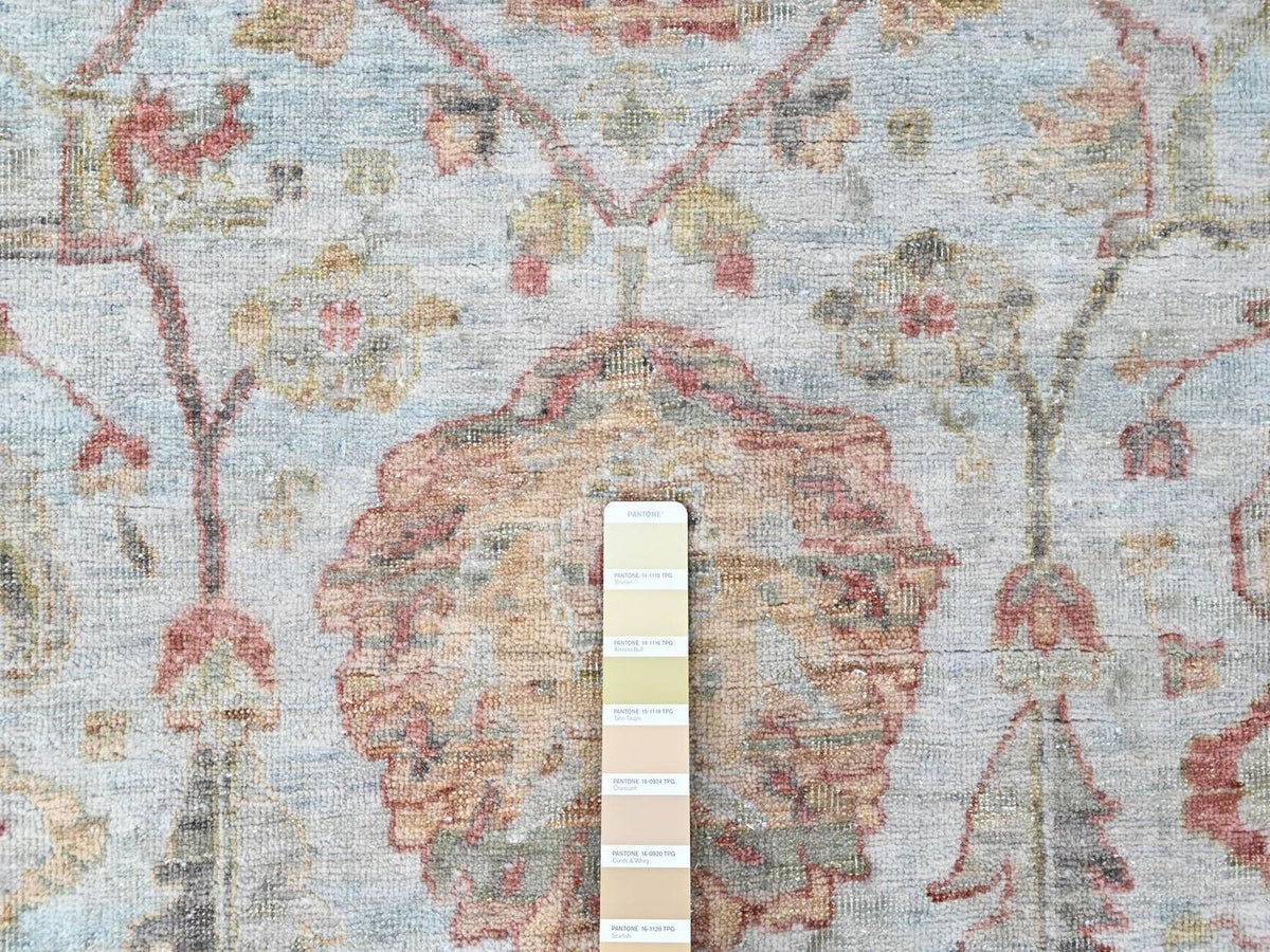 Mahal Oushak hand-knotted wool rug in Gray, 12' x 14'11" — SKU O010536 (view 7)