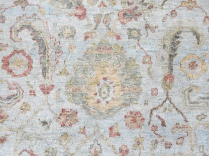 Mahal Oushak hand-knotted wool rug in Gray, 12' x 14'11" — SKU O010536 (view 8)
