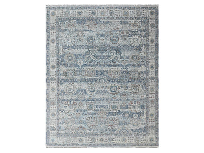 Oushak hand-knotted wool rug in Gray & Ivory, 8' x 10'1" — SKU O010537